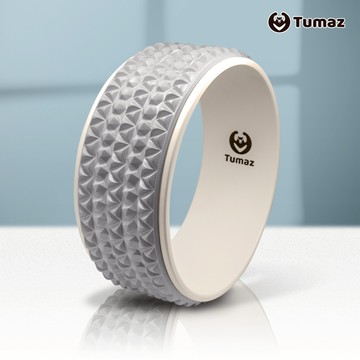 Tumaz月熊/32cm白月瑜珈輪 ABS堅固內圈 按摩軟紋 達摩輪 瑜珈圈 後彎美背 開背輔助 放鬆伸展 免運臺灣現貨