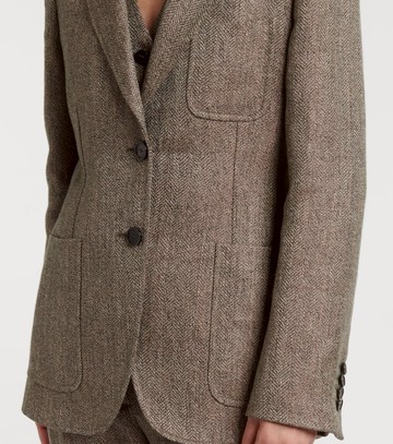 Loro Piana Eleanor chevron linen blazer