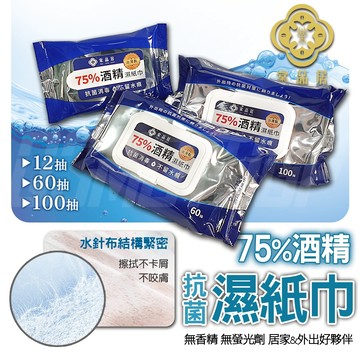 【免運 潔手防護】棠品居 75% 酒精濕紙巾 隨身濕紙巾 酒精片 濕紙巾 消毒濕紙巾 酒精濕巾 抗菌濕紙巾 防疫 清潔
