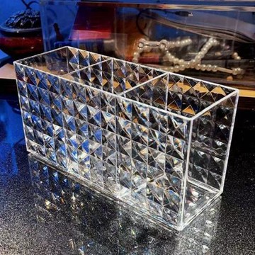 化妝刷筒臥室梳妝臺口紅眼影眉筆整理透明亞克力鏡柜化妝品收納盒