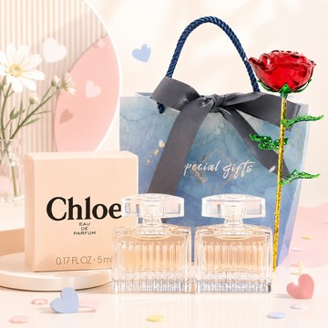 ⚡快速出貨｜【Chloe'】同名女性淡香精2入+水晶玫瑰禮盒-附提袋(平輸版) 情人 甜蜜 女朋友禮物 生日禮物 情人節禮物 節慶禮物 香水