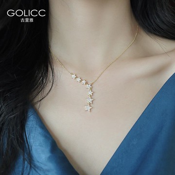 精致輕奢小眾設計感五角星項鏈女2021年新款鎖骨鏈氣質網紅配飾夏