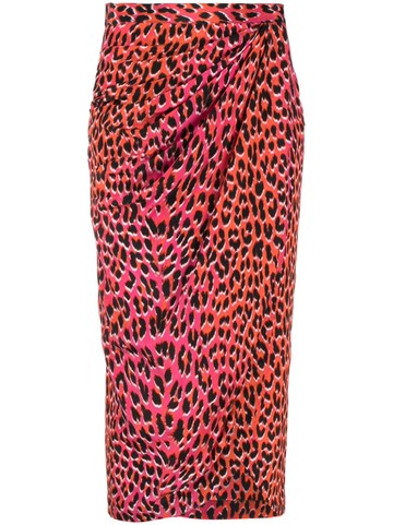 Zadig&Voltaire - Jamelia leopard-print silk skirt - women - Silk - 40 - Pink