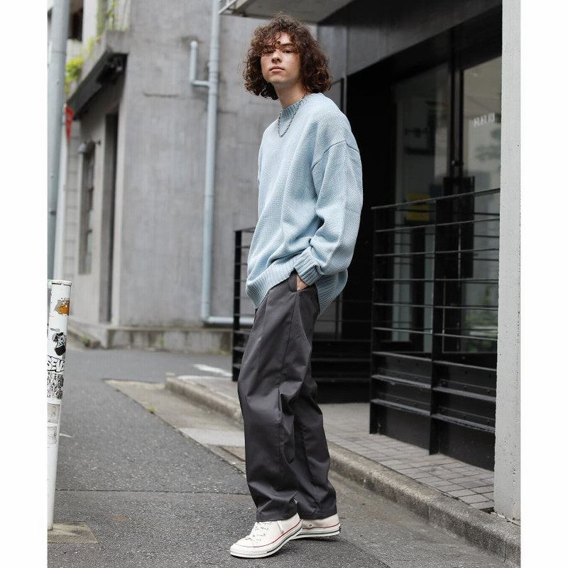 変革のパワーを授ける・願望成就 ワイドパンツ ラインパンツ サイドボタン イージーボトムス ユニセックス L domainincite.com