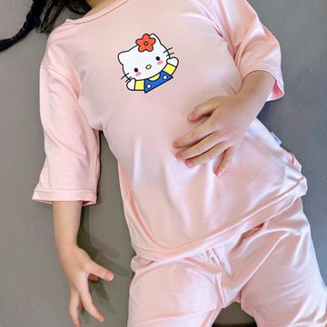 寶寶睡衣薄款莫代爾夏季兒童家居服套裝女孩冰絲女童空調服薄夏