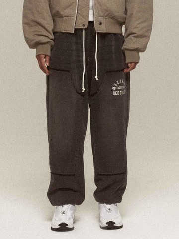 Calm Wave Denim Cotton Joggers - Charcoal