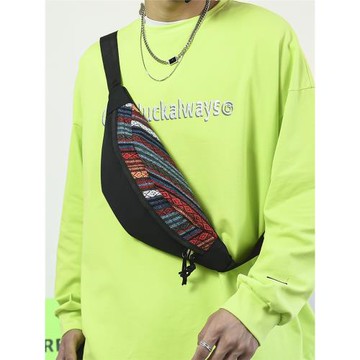 胸包男ins潮個性帆布斜挎包男士包包潮牌腰包單肩包學生運動挎包