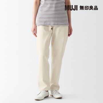女有機棉丹寧直筒褲 原色【MUJI 無印良品】