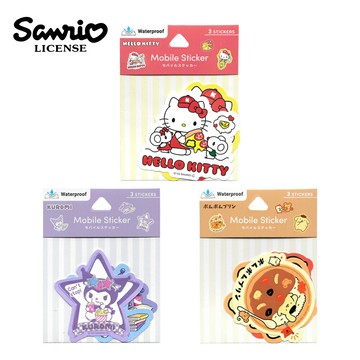 【日本正版】三麗鷗 防潑水 貼紙包 手機貼紙 平板貼紙 筆電貼紙 行李貼 裝飾貼紙