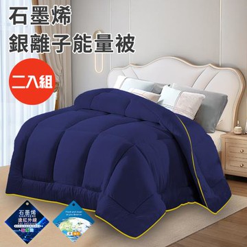 【CERES 席瑞絲】石墨烯銀離子能量被1.6Kg/二入組/深藍(被子/棉被/纖維被/保暖被)(WB)