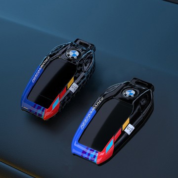 ✨寶馬 5係 535Le 液晶屏鑰匙套 7係 6係GT X3 X4 X5 X7汽車鑰匙殼 運動塗裝鑰匙包 535LE殻扣