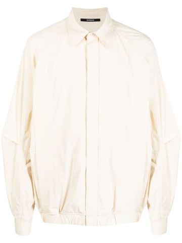 SONGZIO - Artwork Cocoon graphic-print shirt - men - Rayon/Nylon/Polyurethane - 50 - White