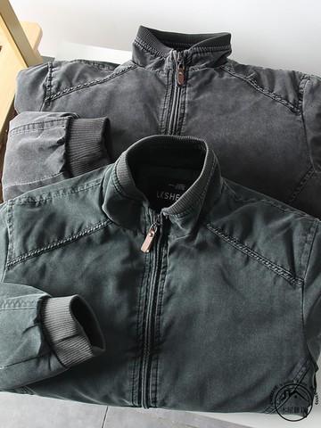 歐貨高品質內有絎棉秋冬男士外貿輕便保暖立領棉衣棉服流行男裝【木屋雜貨】