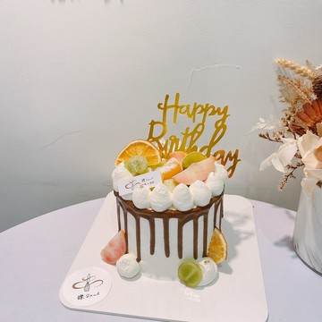 公版蛋糕 可可淋醬蛋糕 滿版水果裝飾 鑠甜點 生日蛋糕 紀念日