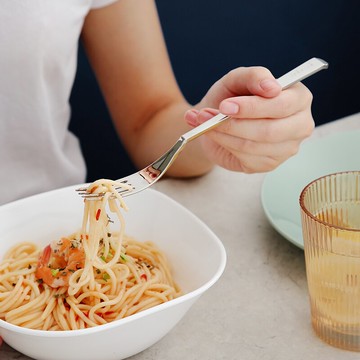 高顏值316不銹鋼餐叉輕奢西餐餐具牛排叉子意面兒童叉勺