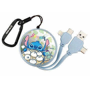 迪士尼史迪仔PD快充多合一伸縮鏡面充電線 便攜可仲縮式5517