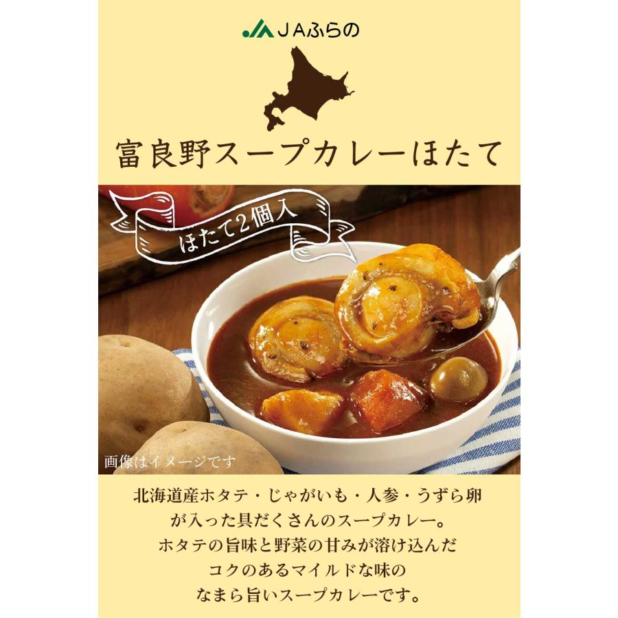 JAふらの 富良野 スープカレー ほたて 260g × 2箱セット ホタテ 帆立 レトルト カレー スープ 北海道 北海道産 野菜 卵 お歳暮 御歳暮 クリスマス