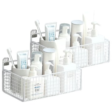 小麥購物 網格置物架 C194 小 260g  2個  白色