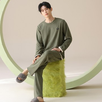 男士純棉睡衣春秋季長袖男款休閑男生秋冬款高級感家居服2025新款鑫弘-衣錦男裝