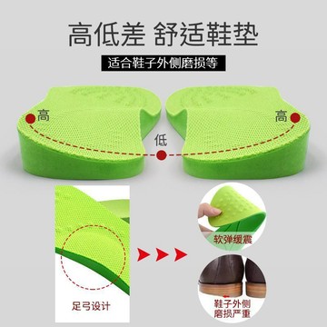 👟【外側磨損救星】高低差功能鞋墊 矯正平衡｜男女兒童通用 舒適減震｜改善步態 緩解足部不適 耐磨耐用