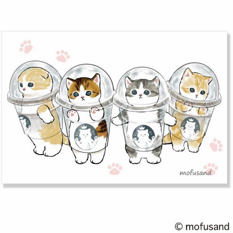 mofusand ポストカード 防御力0宇宙服 E12-PX-138 / モフサンド 猫 