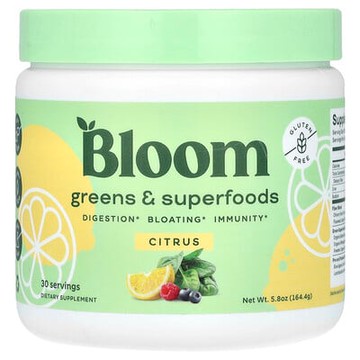 Bloom, 綠色 SuperFood，柑橘味，5.8 盎司（164.4 克）