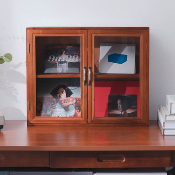 【樂嫚妮】 復古實木雙門櫃-兩層