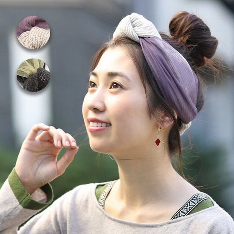 ヘアバンド ターバン レディース 秋 冬 ヘアアクセサリー ヘアアレンジ ショート かわいい おしゃれ ニット チュール ニット チュールヘアバンド Ziwjcc8694 通販 Lineポイント最大0 5 Get Lineショッピング