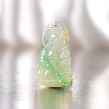 冰三彩翡翠觀音 | 天然緬甸玉翡翠A貨 | 送禮