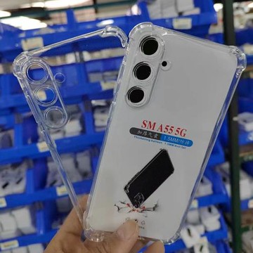 全包三星A55 5G手機殼S24手機套S23U透明軟殼S24Ultra加厚A35 5G氣囊防摔S21外殼S23FE保護殼NOTE10適用A34