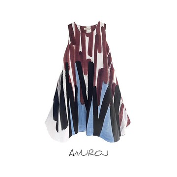 Dress Hand Paint Soft Cotton Silk for Yoga Vacation Holidays