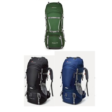 ~雪黛屋~MOUNTAINTOP 後背登山包超大容量70L防水尼龍布雨罩胸腰釦加大容量MMPA5805