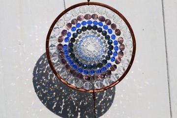 療癒之光藝術 - 清澈藍紫太陽捕手