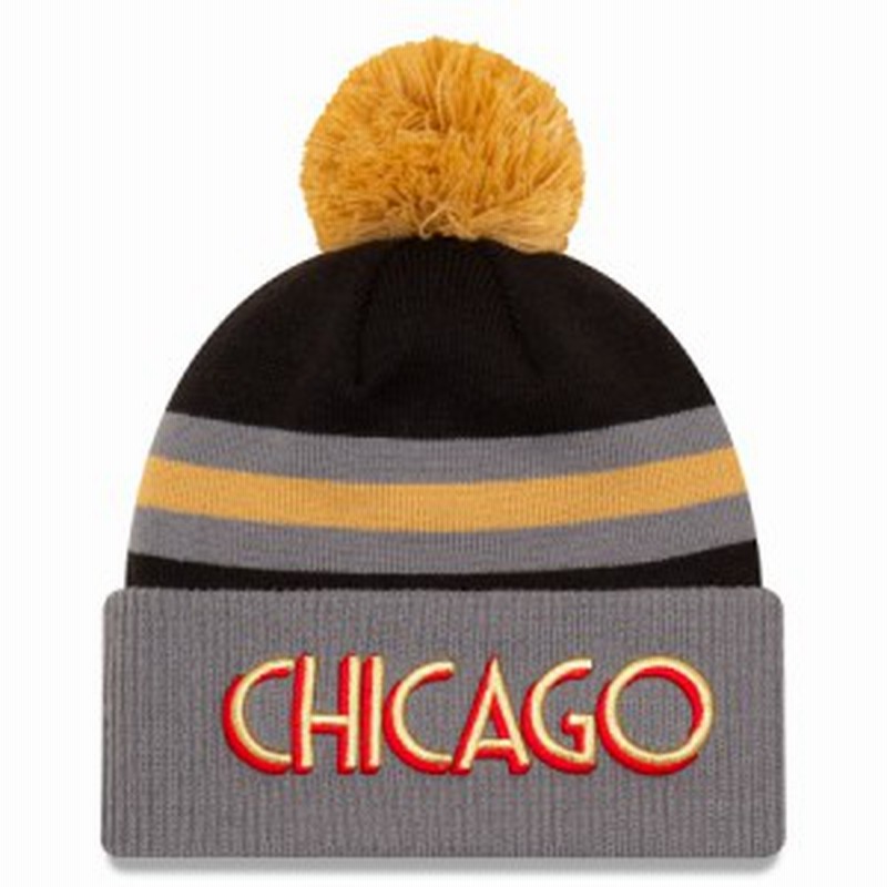 全3色の子供たち ニューエラ メンズ ニット帽 Chicago Bulls New Era 21 City Edition Pom Cuffed Knit Hat Black Siddharthindustries Co In