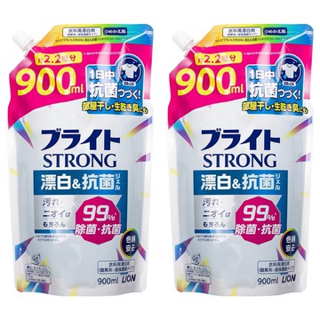 LION 獅王 STRONG 強效去污漂白劑補充包 900ml  2包