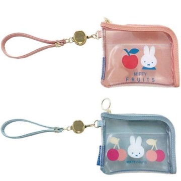 小禮堂 Miffy 米飛兔 透明伸縮零錢包 (水果款)