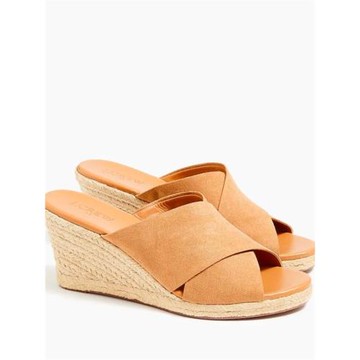 草編坡跟涼拖鞋夏季新款女外穿黑色交叉帶防水臺高跟休閑舒適女鞋