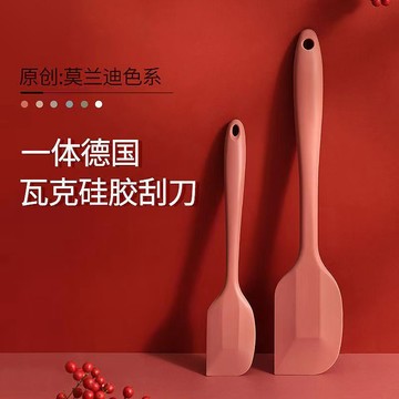 （臺灣出貨）一體式硅膠颳刀家用烹飪颳勺不粘鍋剷勺套裝食品級耐高溫工具烘焙 KEAQ