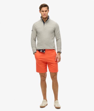 Superdry Men's Essential Logo Jersey Shorts Cream Size: M