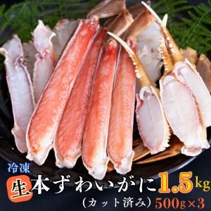 ふるさと納税 生冷 ずわいがに カット済み 1.5kg (500g × 3) カジマ ずわい蟹 ズワイガニ かに カニ 蟹 茨城県大洗町