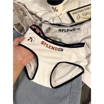 [清倉] 運動風7A抑菌內褲女士純棉底檔美式字母鏤空少女三角褲