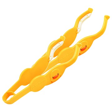 PiYOPiYO 黃色小鴨 高級奶瓶夾 適用於沸煮消毒  黃色  2個