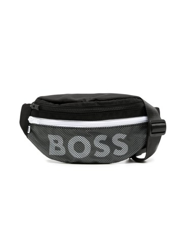 BOSS Kidswear - logo-print belt bag - kids - Polyester - One Size - Black