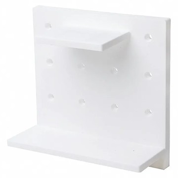 WE CHAMP 多用途壁飾洞洞板置物收納組 白色  2個  22*22*1CM  1組