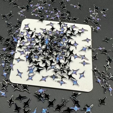 💚Hannah💛2026新款穿戴甲配飾材料DIY配件美甲裝飾人魚四芒星穿戴甲配件美甲飾diy樹脂立體星星手機殻卡通配