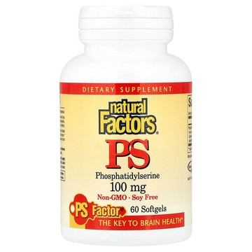 Natural Factors, 磷脂醯絲氨酸，100 毫克，60 粒軟膠囊