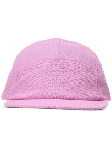 Lacoste - logo-patch organic cotton cap - men - Cotton - M - Pink