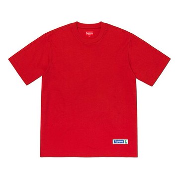 Supreme SS19 Athletic Label Tee Sports Short Sleeve Unisex Red