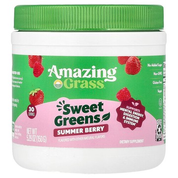 Amazing Grass, Sweet Greens，夏季漿果味，5.29 盎司（150 克）