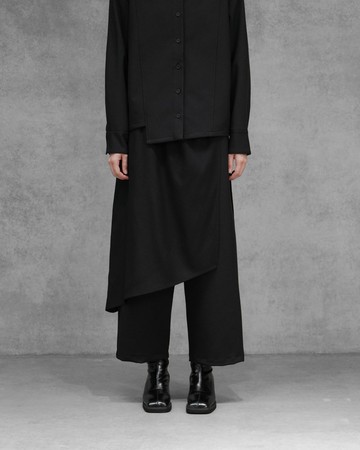 MUKK DESIGN 單邊斜裁片錐形褲